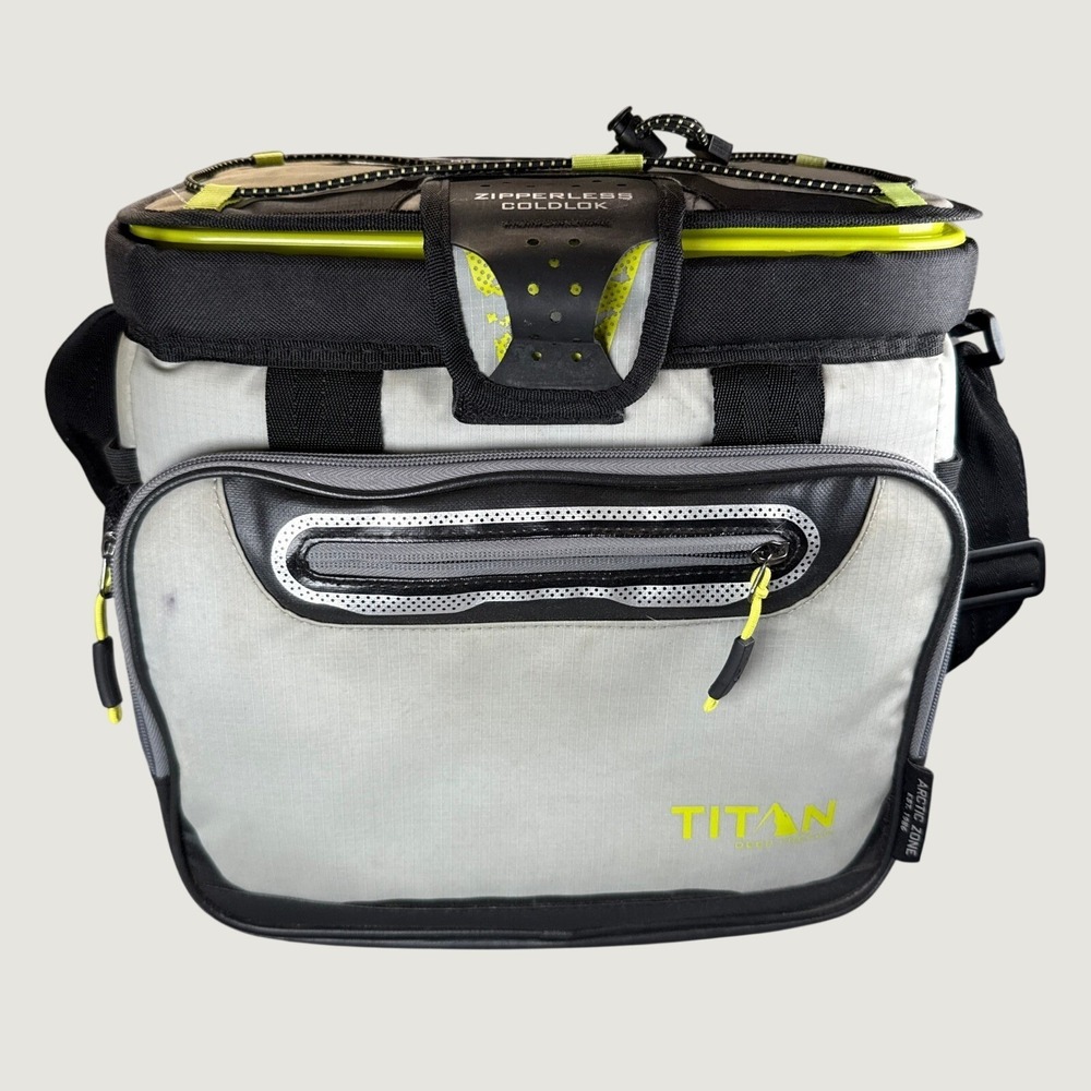 11 Quart Cooler Arctic Zone Titan Deep Freeze Gray Green Zipperless 16 Can